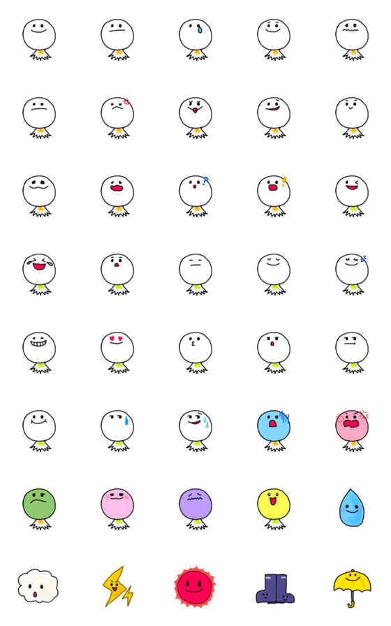 [LINE絵文字]weather familyの画像一覧