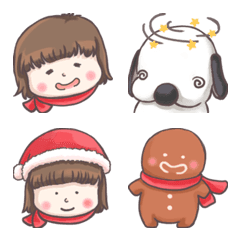 [LINE絵文字] Red Cloak and Little Steamed Bun emoji 1の画像