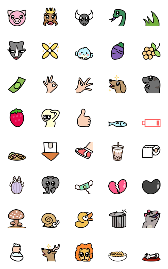 [LINE絵文字]Zoo wonder Emojiの画像一覧