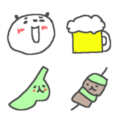お酒大好きパンダの絵文字の絵文字メイン画像