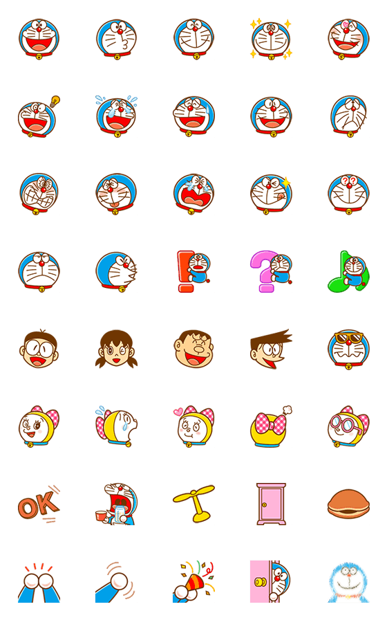 [LINE絵文字]ドラえもん 絵文字の画像一覧