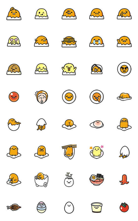 [LINE絵文字]ぐでたま 絵文字の画像一覧