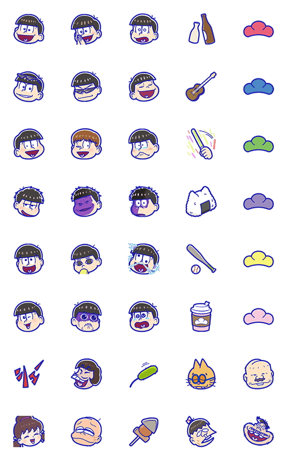 [LINE絵文字]おそ松さん 絵文字の画像一覧