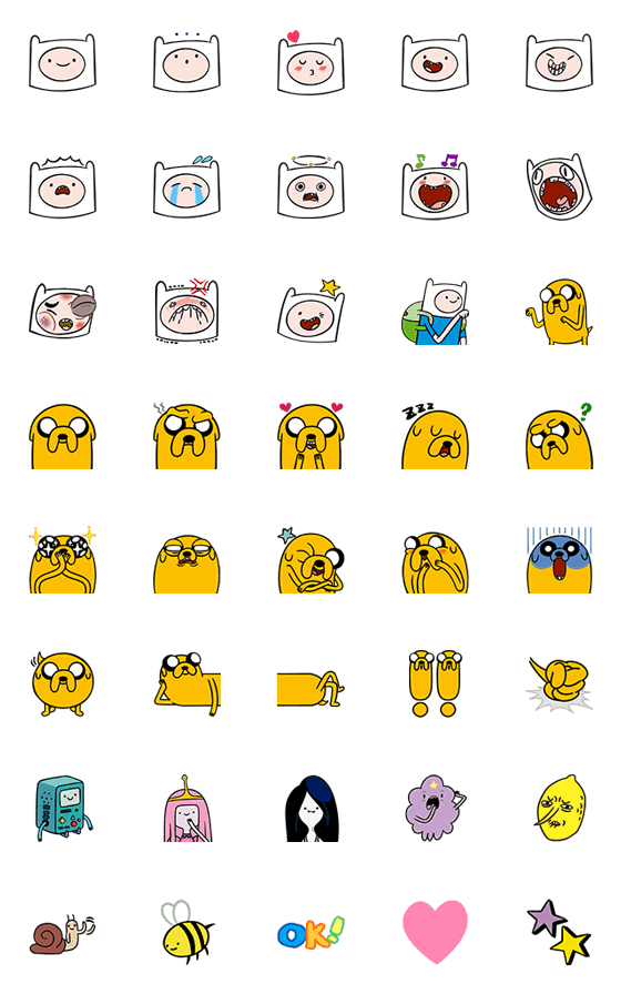 [LINE絵文字]アドベンチャー・タイム 絵文字の画像一覧
