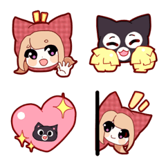 [LINE絵文字] Serena ＆ her Ninja Cat！ Emojiの画像