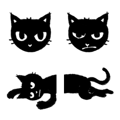 [LINE絵文字] かわいい黒猫の画像
