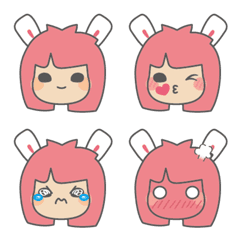 [LINE絵文字] Rabbit Moi Emojiの画像