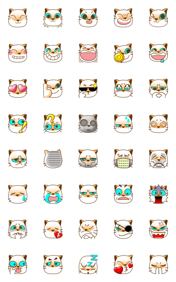 [LINE絵文字]Big face cat-FiMiの画像一覧