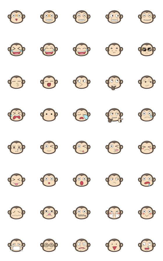 [LINE絵文字]Monmo Expression Emojiの画像一覧