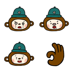 [LINE絵文字] hat monkey brotherの画像