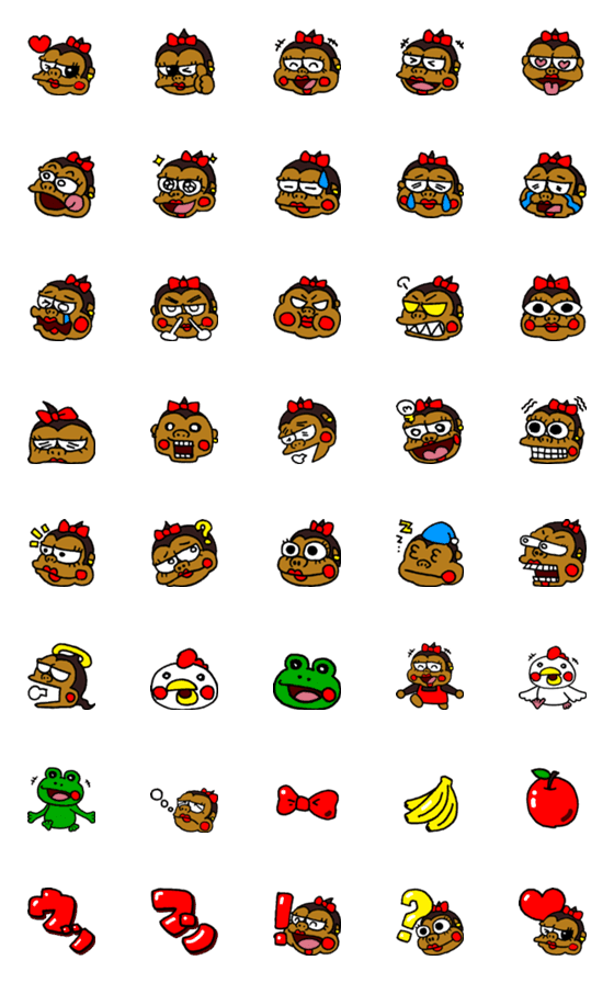 [LINE絵文字]うっふんごりら絵文字の画像一覧