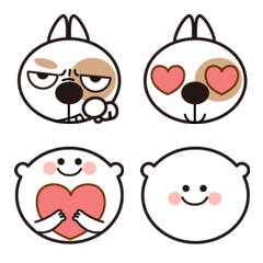 [LINE絵文字] bear ＆ dog Emojiの画像