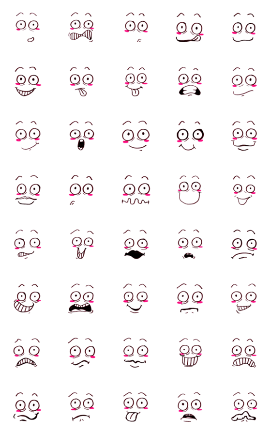 [LINE絵文字]Cute funny emoji Vol.81の画像一覧
