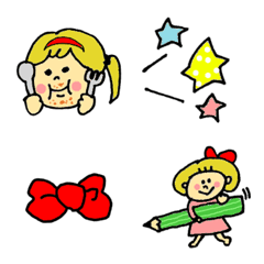 [LINE絵文字] POCAママの絵文字 女の子編 3の画像