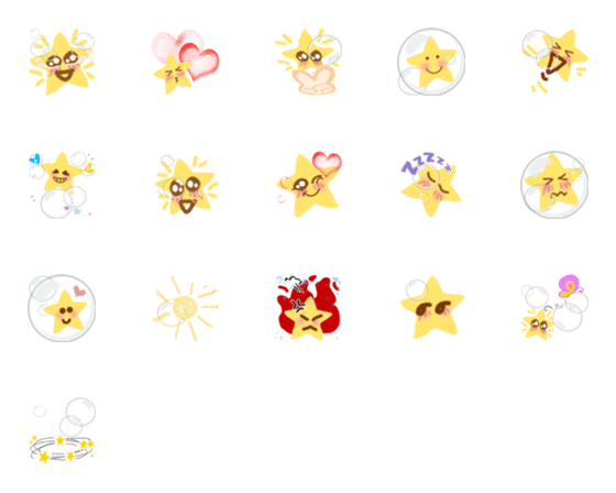 [LINE絵文字]Nice wife's cute star petの画像一覧