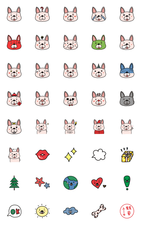 [LINE絵文字]French Bulldog tsai tsaiの画像一覧