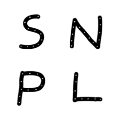 手描きのモジ/英数字記号の絵文字メイン画像
