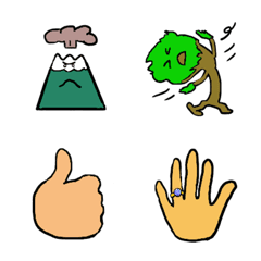 手文字とお天気の絵文字メイン画像