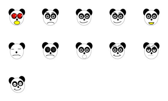 [LINE絵文字]Panda Feelingの画像一覧