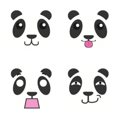 [LINE絵文字] Panda Face by TeJi Studioの画像