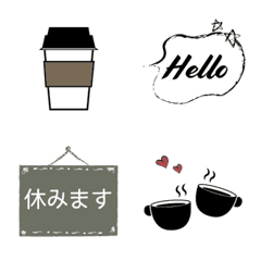 [LINE絵文字] 大人かわいい✴︎カフェ風絵文字の画像