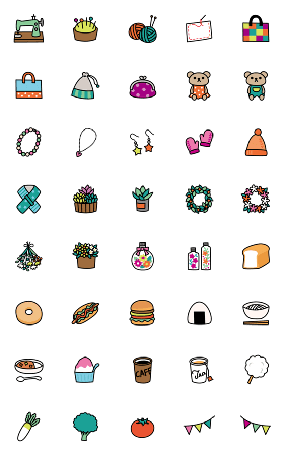 [LINE絵文字]ハンドメイド作家のための絵文字の画像一覧