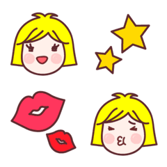 [LINE絵文字] かわいい女の子 - Emojiの画像