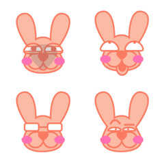 [LINE絵文字] WEIRD RABBIT EMOJI (NEW)の画像