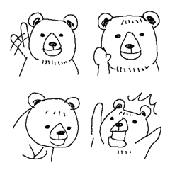 [LINE絵文字] ポケファス 落書きクマの画像