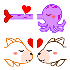 [LINE絵文字] Long Kiss emojiの画像