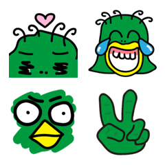 [LINE絵文字] Green hoodの画像