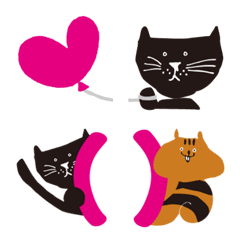 黒猫のももこさん vol.2の絵文字メイン画像
