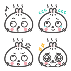 [LINE絵文字] A  rabbit like a bun.の画像