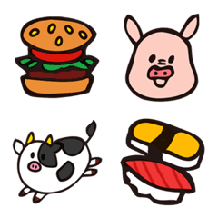 [LINE絵文字] 食べ物と動物さんの画像