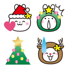 [LINE絵文字] 花うさちゃん4♥️クリスマスの画像