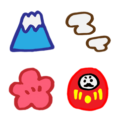 お正月和風絵文字の絵文字メイン画像