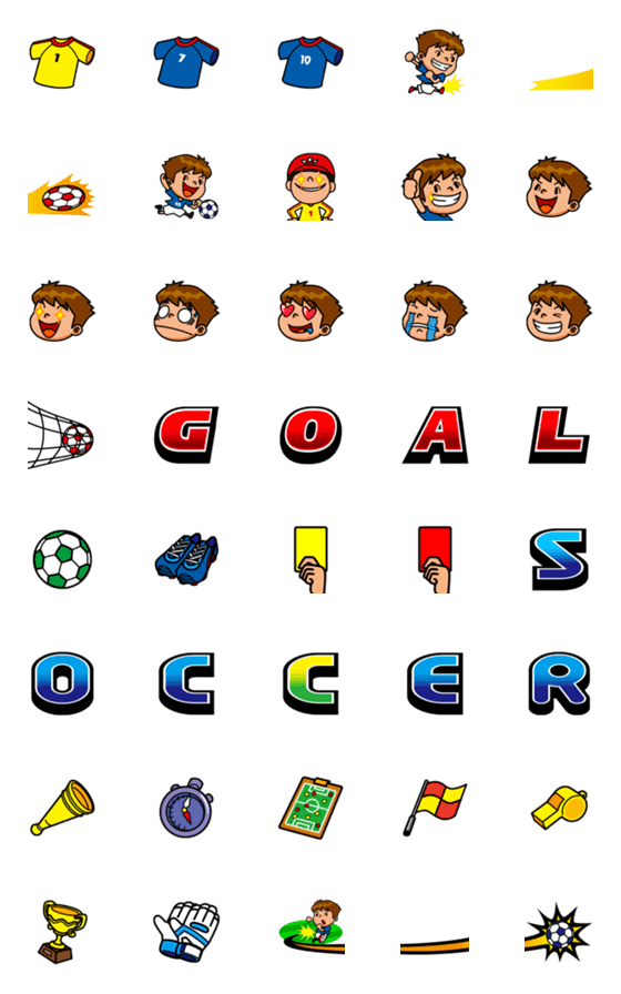 [LINE絵文字]サッカー 絵文字の画像一覧