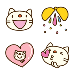 [LINE絵文字] てるてるねこ 絵文字の画像