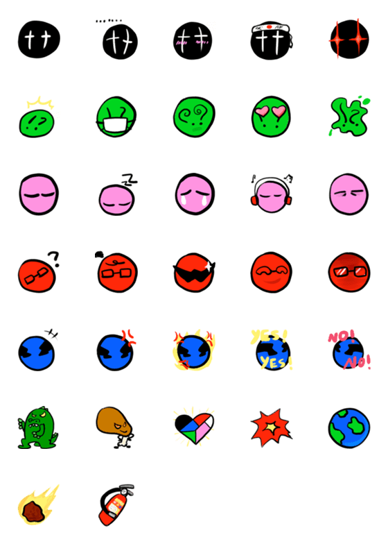 [LINE絵文字]Stickman Sentai Emojiの画像一覧