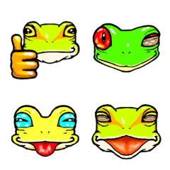 [LINE絵文字] アマ蛙と友達がえるの画像
