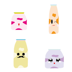 [LINE絵文字] Milk bottle expression packの画像