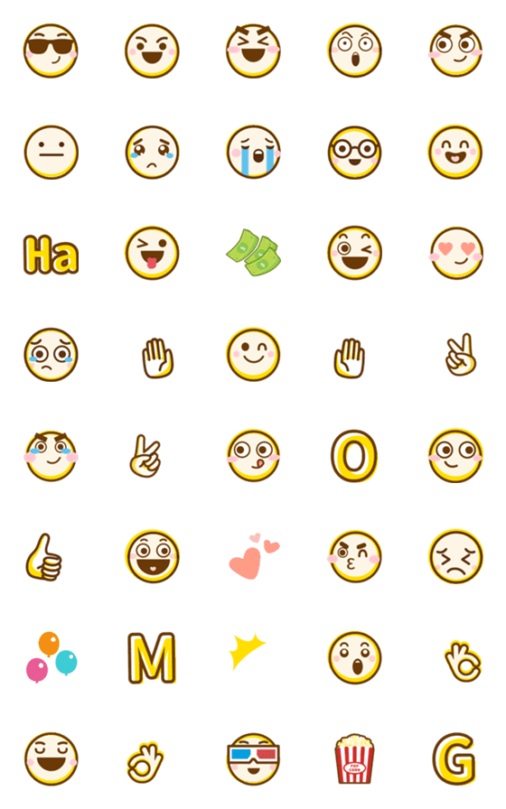 [LINE絵文字]emoji-faceの画像一覧