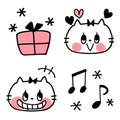 [LINE絵文字] シンプルねこちゃん1の画像