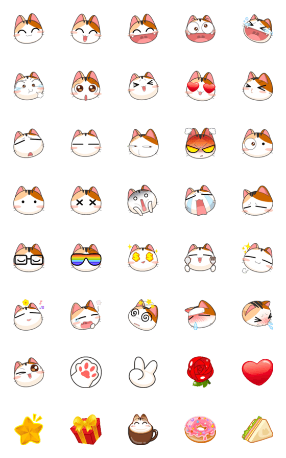 [LINE絵文字]Gojill The Meow Emoji V.1の画像一覧
