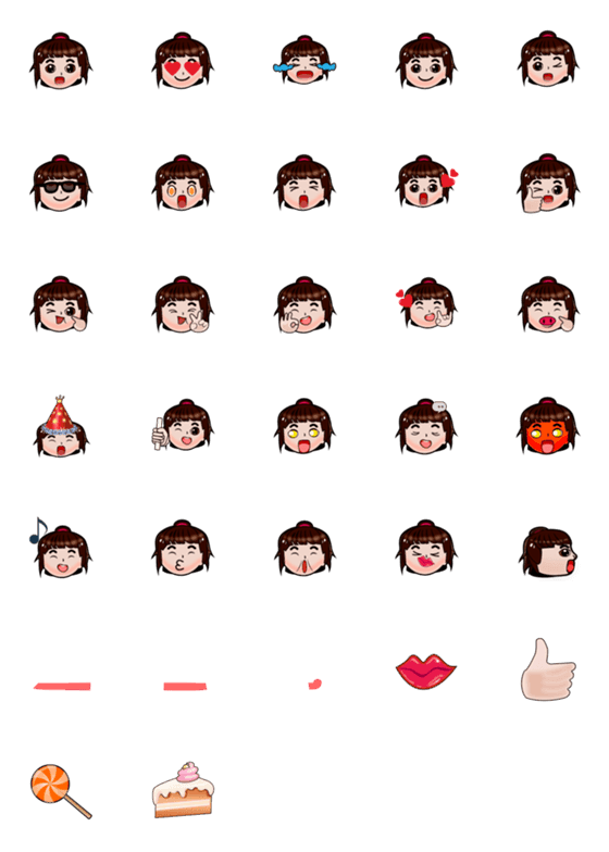 [LINE絵文字]Adena emojiの画像一覧