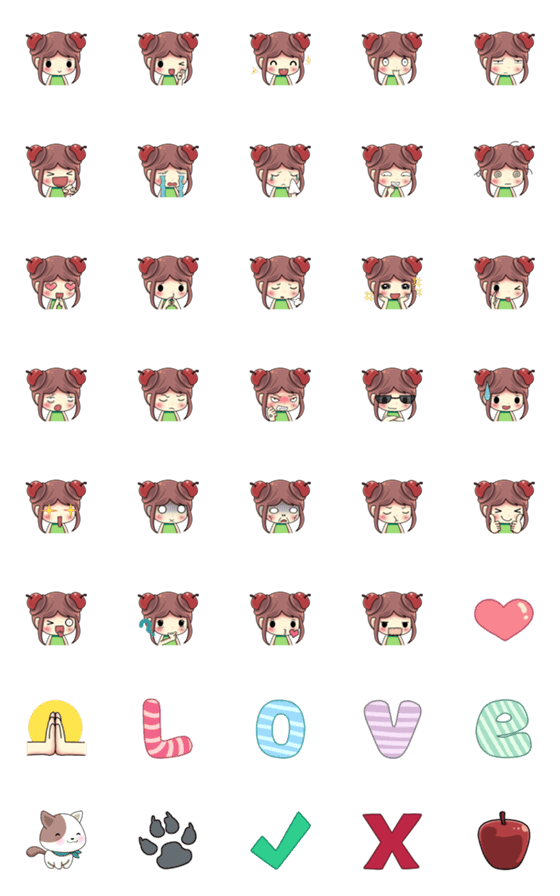 [LINE絵文字]Rin Chan Emojiの画像一覧