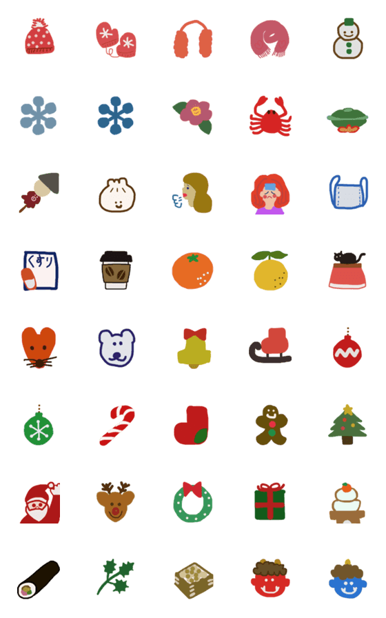 [LINE絵文字]冬を感じる絵文字の画像一覧