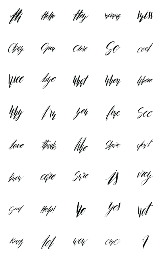 [LINE絵文字]calligraphy..emojiの画像一覧