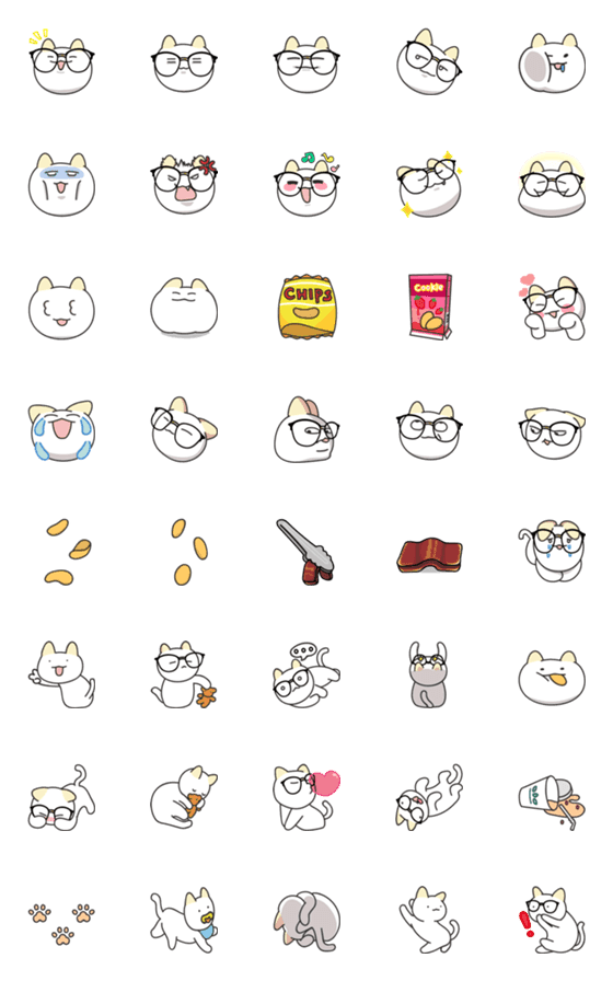 [LINE絵文字]Cat Face Emojiの画像一覧