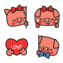 [LINE絵文字] Pig couple emojiの画像